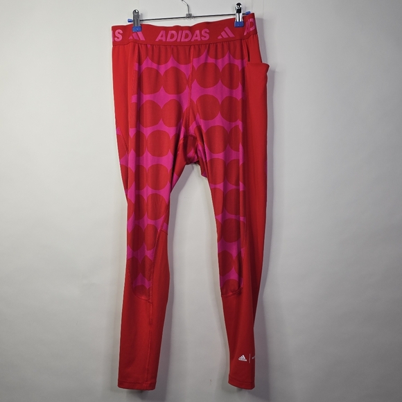 Adidas x Marimekko Vibrant Polka Dot Techfit Long Tights - Picture 4 of 14